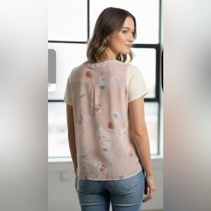Aritzia Babaton Silk and Cotton Fitted Scoop Neck Tee size xs